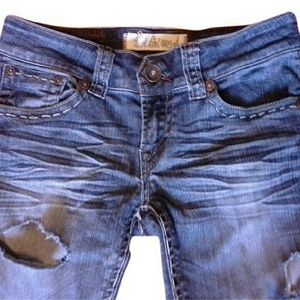 LA Idol Skinny Jeans Distressed Wash Juniors 5
